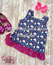 Load image into Gallery viewer, Hot Air Balloon and Rainbow Sequin Swing Top