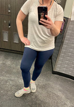 Load image into Gallery viewer, Ladies Athletic Leggings -Navy
