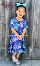 Load image into Gallery viewer, Jewel Tone Zinnia Bow Back Dress