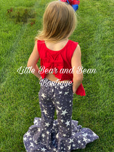 Load image into Gallery viewer, Navy Star Double Wide Belle Distressed Denim Pants