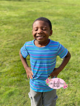 Load image into Gallery viewer, Blue Stripe Short Sleeve Shirt
