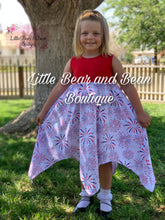 Load image into Gallery viewer, Mommy and Me Firework Show Handkerchief Hem Maxi Dress (Child)