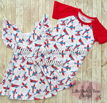 Load image into Gallery viewer, Red, White and Blue Airplane Shirt
