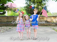 Load image into Gallery viewer, Patriotic Plaid Romper
