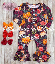 Load image into Gallery viewer, Plum Floral Belle Romper