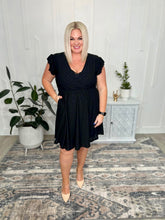 Load image into Gallery viewer, Ladies Ruffle Sleeve Eyelet Dress with Pockets- 3 Colors
