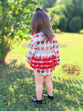 Load image into Gallery viewer, Candy Apple Fruit Ruffle Butt Romper