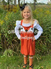 Load image into Gallery viewer, Fox print dress with suspenders