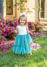 Load image into Gallery viewer, Sage Lace Tulle Dress