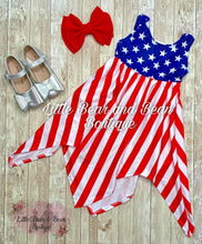Load image into Gallery viewer, Star Spangled Handkerchief Hem Maxi Dress (Child)