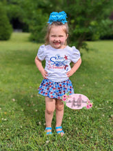 Load image into Gallery viewer, Star Spangled Mermaid Skirted Shorts Set