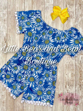 Load image into Gallery viewer, Navy Daisy Romper
