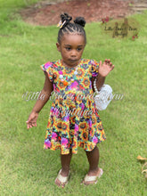 Load image into Gallery viewer, Vibrant Sunflower Flutter Sleeve Dress
