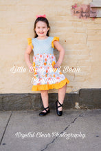 Load image into Gallery viewer, Chickens, Bunnies, and Flowers Pocket Dress