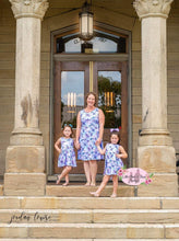 Load image into Gallery viewer, Mommy & Me Watercolor Dragon Fly Sleeveless Child Dress