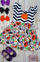 Load image into Gallery viewer, Spooky Treats Twirl Dress