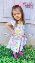 Load image into Gallery viewer, Yellow and Sky Blue Floral Twirl Dress