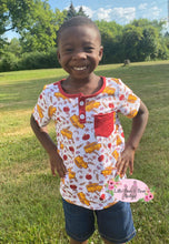 Load image into Gallery viewer, School Bus and Apples Button Shirt