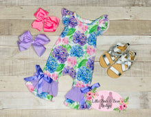 Load image into Gallery viewer, Hydrangea Ruffle Romper