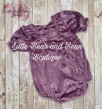 Load image into Gallery viewer, Velvet Star Romper Amethyst