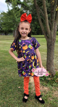 Load image into Gallery viewer, Little Halloween Boo Cat Peplum Set
