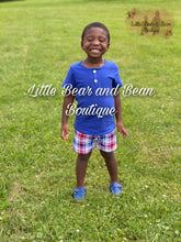 Load image into Gallery viewer, Patriotic Plaid Short Set