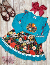 Load image into Gallery viewer, Teal Pumpkin Floral Dress