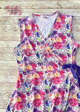 Load image into Gallery viewer, Ladies Summer Bouquet Sleeveless Wrap Dress