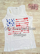 Load image into Gallery viewer, Ladies White Patriotic Tank