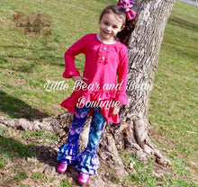 Load image into Gallery viewer, Jewel Tone Zinnia Ruffle Tunic Belle Set