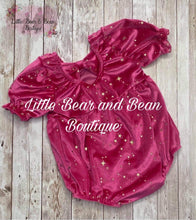Load image into Gallery viewer, Velvet Star Romper Pink