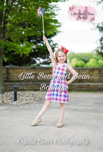 Load image into Gallery viewer, Patriotic Plaid Cross Back Dress