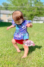 Load image into Gallery viewer, Jewel Tone Zinnia Floral Bummie Set