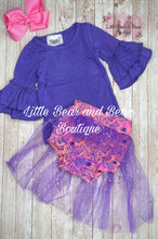 Load image into Gallery viewer, Neon Purple Spiderweb Tulle Bummie Set