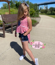 Load image into Gallery viewer, Flag Tunic Denim Set