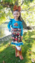 Load image into Gallery viewer, Teal Pumpkin Floral Dress