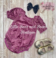 Load image into Gallery viewer, Velvet Star Romper Sangria