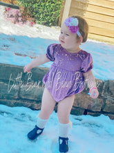 Load image into Gallery viewer, Velvet Star Romper Amethyst