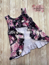 Load image into Gallery viewer, Mauve Floral Swing Top Ruffle Belle Set