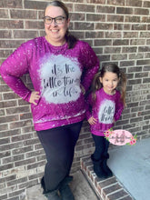 Load image into Gallery viewer, Mommy and Me It's the Little Things Bleached Long Sleeve Ladies Top