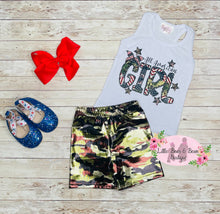 Load image into Gallery viewer, All American Camo Girl Shorts Set