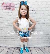 Load image into Gallery viewer, Floral Bunny Teal Bummie Bunny Tail set (Removable Tail)