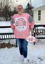 Load image into Gallery viewer, Mommy and Me - “Mama” Rainbow Animal Print Ladies Hoodie