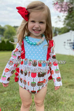 Load image into Gallery viewer, Candy Apple Fruit Ruffle Butt Romper