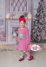 Load image into Gallery viewer, Pink Stripe Long Sleeve Tree Dress With Accessories