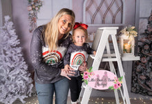 Load image into Gallery viewer, Mommy and Me Christmas Rainbow Long Sleeve Top- Kids