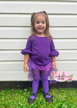 Load image into Gallery viewer, Neon Purple Spiderweb Tulle Bummie Set