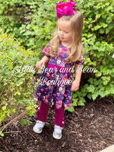 Load image into Gallery viewer, Plum Floral Tunic Set
