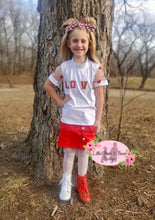 Load image into Gallery viewer, Love Heart Denim Skirt Set