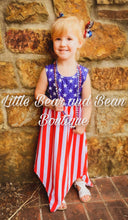 Load image into Gallery viewer, Star Spangled Handkerchief Hem Maxi Dress (Child)